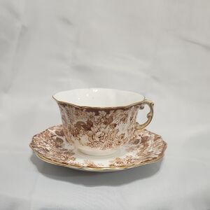 Elegant Floral Teacup and Saucer Set